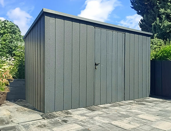 Mobilgarázs 6×5 m – Matt grafit + Matt fekete, modell: Siva