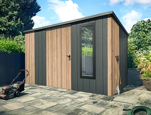 Mobilgarázs 6×5 m – Matt grafit + Matt fekete, modell: Siva