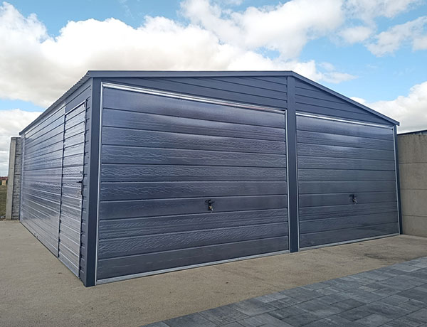 Mobilgarázs 6×5 m – Matt grafit + Matt fekete, modell: Siva